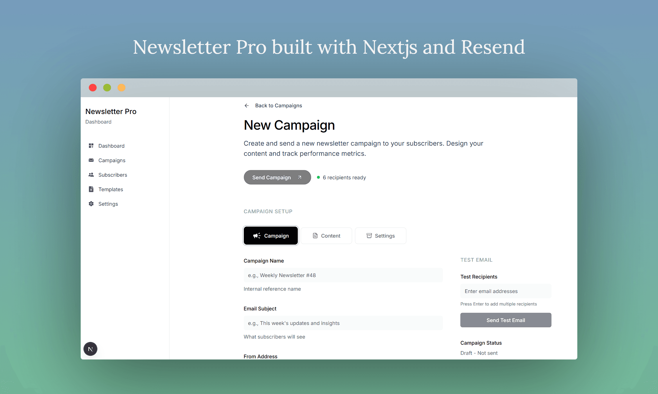 Newsletter Management App