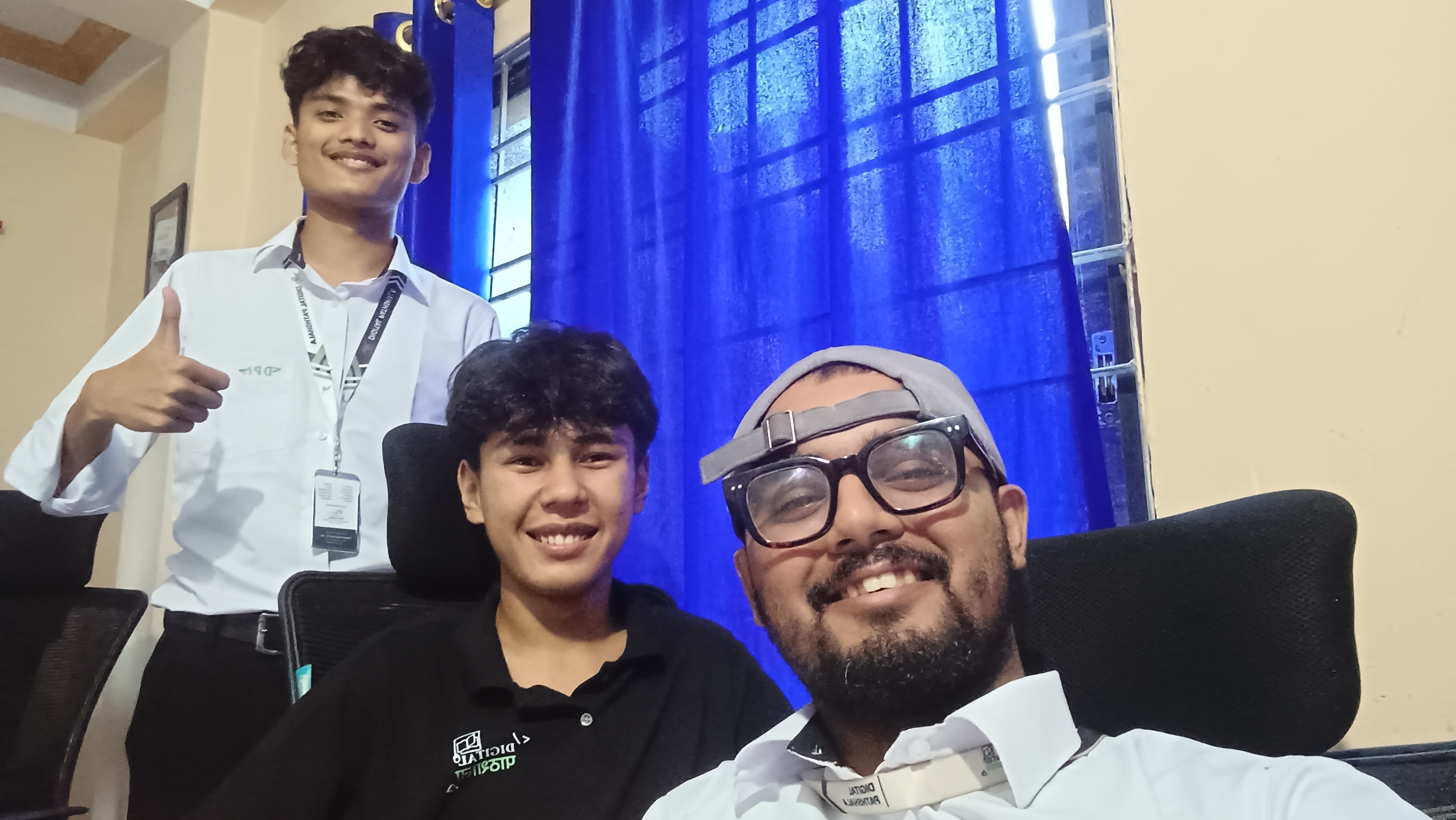Rupesh Dai, Manish (me) and Raghav Dai, Digital Pathshala Office